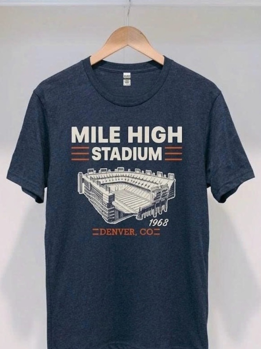 Mile High Stadium Denver Colorado 1968 Graphic Tee Gameday Tee - Reprint